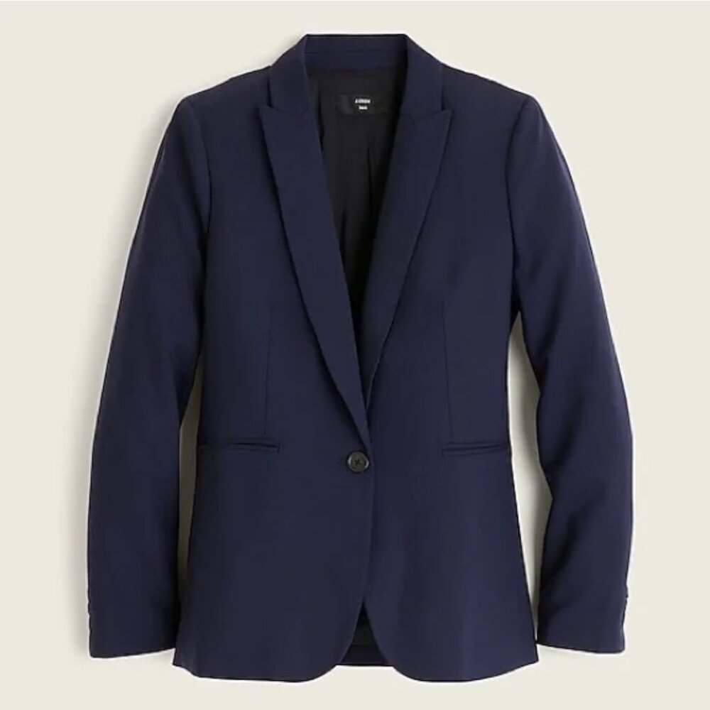 NWOT J Crew Parke blazer in NAVY Italian stretch wool Size 4